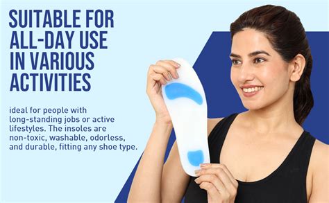 ONYXNEO Silicone Gel Insoles for Men, Women, Shoes, Footwear, Feet/Heel ...