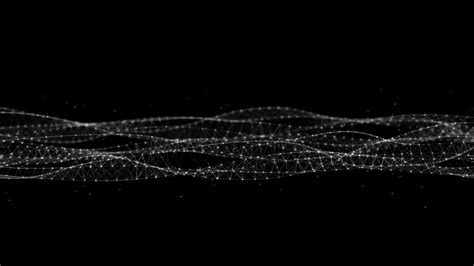 Molecular DNA structure. Sound wave of particles. Network connections ...