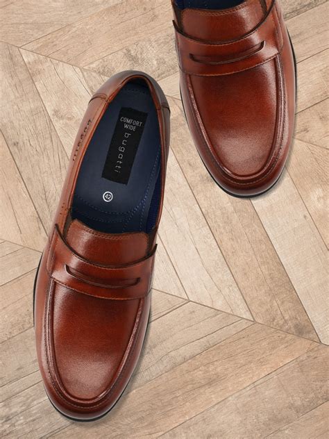bugatti Theobaldo Cognac Premium Leather Slip-Ons Formal – bugatti ...