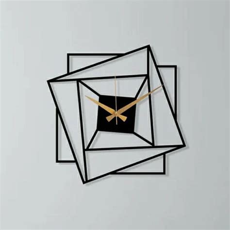 Square Geometric Metal Wall Clock – LET ME DECOR