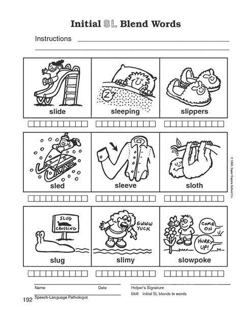 Speech Therapy with Miss Nicole: L blend words