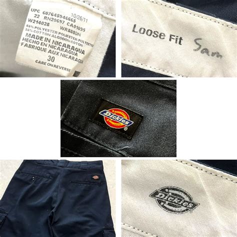 1点物 ディッキーズDカーゴショーツ紺ワークパンツ古着メンズ30レディースOKアメカジ90sストリートMix紺チノパン中古ショートパンツ ...