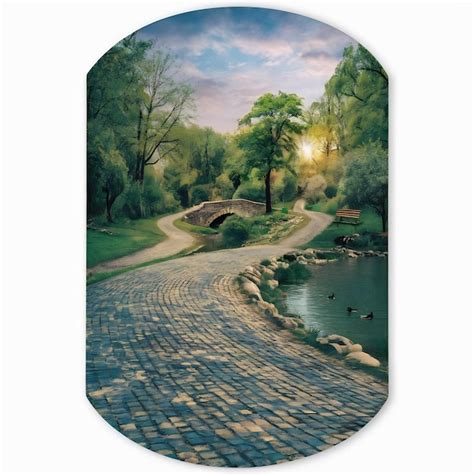 Vertical shot of a winding road in the park | Premium AI-generated image