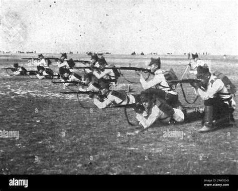 Romanian soldiers during a training exercise. The rifle is the Mannlicher M1893, the standard ...