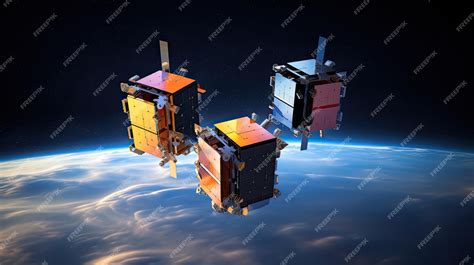 Premium AI Image | Cubesat propulsion systems solid color background