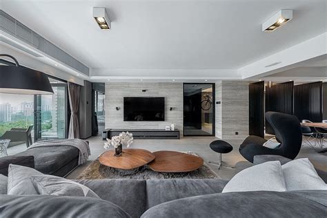 香港Tai Wai 230平米现代灰色公寓设计 - 设计之家