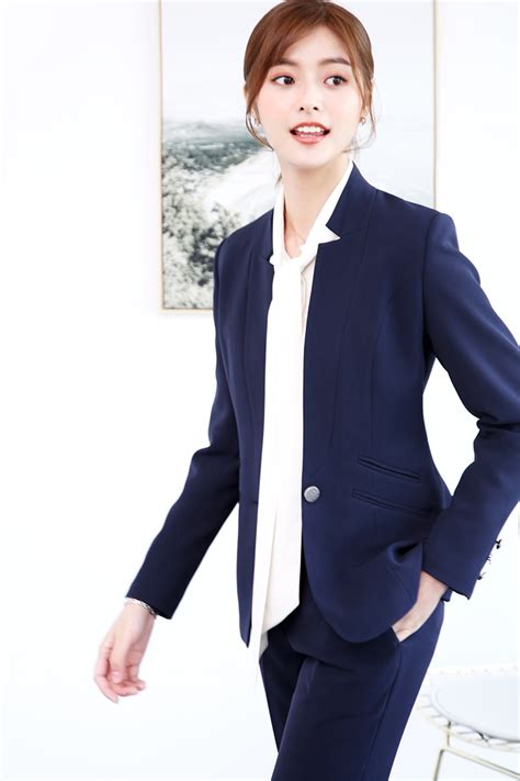 女士时尚韩版职业装定制修身商务西服正装工厂订做品质西装|价格|厂家|多少钱-全球塑胶网