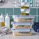 IKEA 365+ food container with lid, square/glass, 180 ml (6.1 oz) - IKEA
