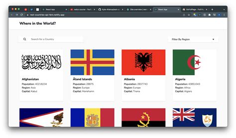Rest Countries API with Python 的图像结果