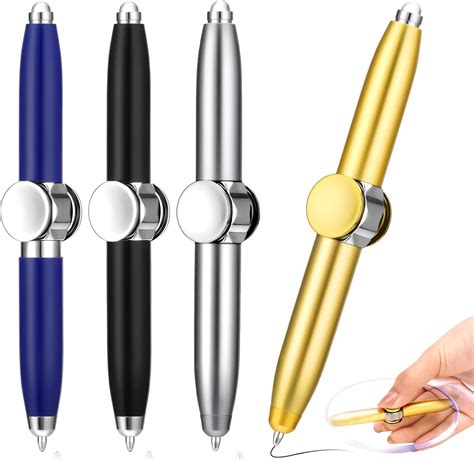 Jostift Pack of 4 Fidget Pens, Spinning Pen Fidget Pens with LED Light ...
