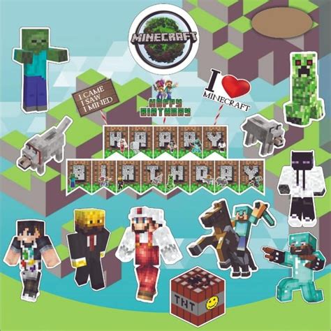 Buy Atpata Funky Miner Gamer Crafting Banner, Cake Topper, Props ...