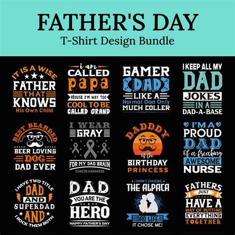 6+ Fathers Day T-shirts Designs 2023: Premium Products & Bundles - [MB]