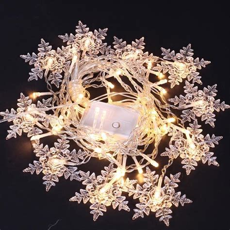 Image result for Snowflake String Lights Battery