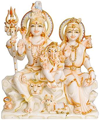 Exotic India Shiva Family - Marble Sculptures : Amazon.in: Home & Kitchen