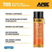 APOC 705 POLYSET RTA-1 ROOF TILE ADHESIVE