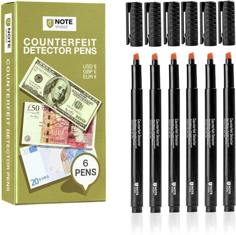 Amazon.com : NoteShield 6 Pack Counterfeit Detector Pen Counterfeit ...