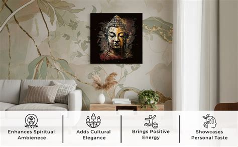 Buddha Wall Frame Canvas Painting – HD UV Glossy Textured Canvas Print ...