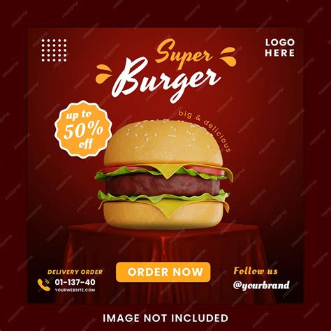 Food promotion social media post instagram template | Premium PSD