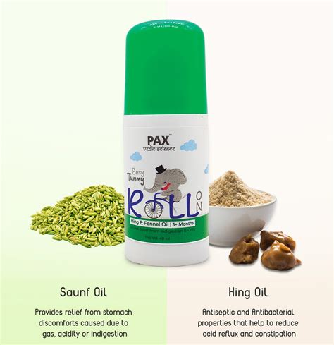 PAX VEDIC SCIENCE EASY TUMMY ROLL ON- NATURAL RELIEF FROM INDIGESTION ...