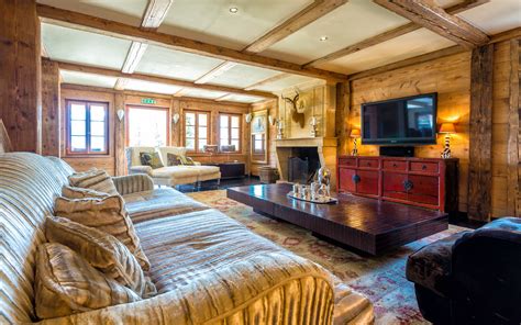 Download wallpaper table, room, Windows, interior, TV, fireplace, sofas ...