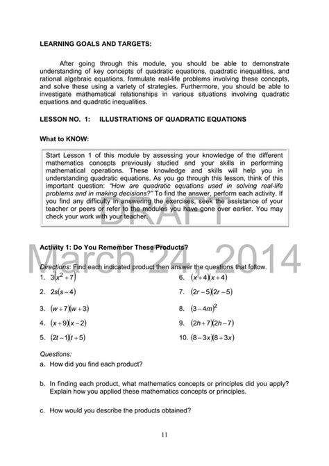 Image result for Math Module 1 Lesson 9