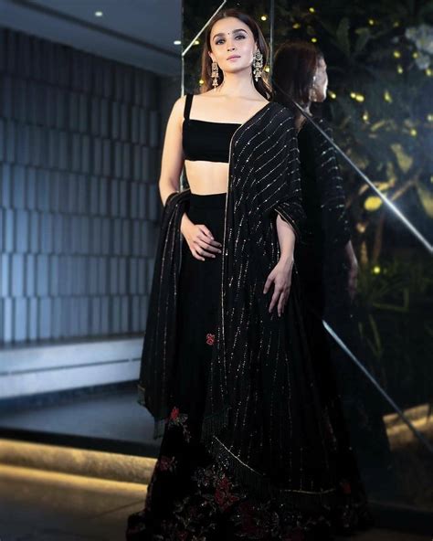 Bollywood inspired ways to don a black lehenga - Misskyra.com