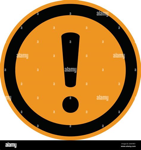 Circular yellow warning symbols icon. Attention caution danger sign ...