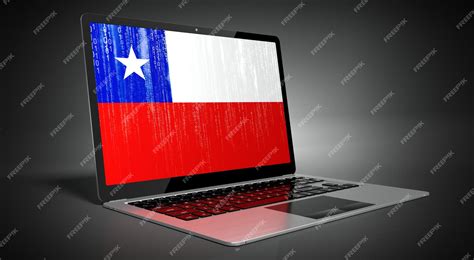 Premium Photo | Chile country flag and binary code on laptop screen 3d ...