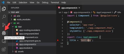 Debugging Angular in vs Code 的图像结果