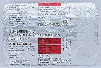 Zoryl-MF 3MG PR - Strip of 10 Tablets : Amazon.in: Health & Personal Care
