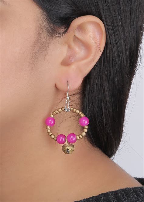 Get Two-Tone Beaded Circular Drop Earrings at ₹ 500 | LBB Shop