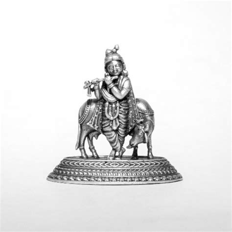 Candrin 925 Krishna With Cow 2D Idol – Candrin Jewellery