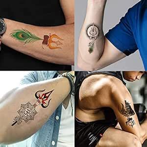 Ordershock Trishul Mahakaal Design Combo Pack Of 4 Tattoo Waterproof ...