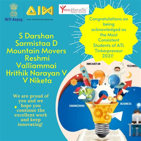 Yuvabharathi Atl Students Recognised As The Most Consistent Students Of ...