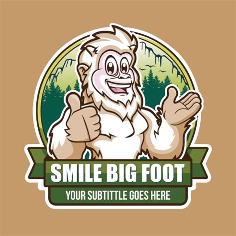 Bigfoot animal coloring page colored Royalty Free Vector