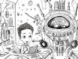 Tech Coloring Page 的图像结果