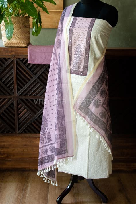 COTTON HAKOBA SALWAR MATERIAL – Vrindha Lifestyle
