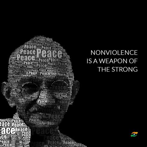 Mahatma Gandhi Quotes - Nonviolence Is A Weapon Of The Strong - Posters ...