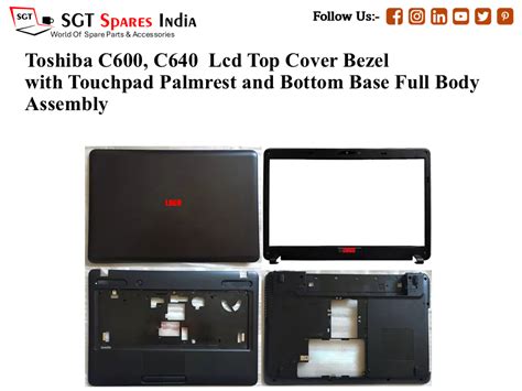 Toshiba C600, C640 Laptop Lcd Top Cover Bezel with Touchpad Palmrest a ...