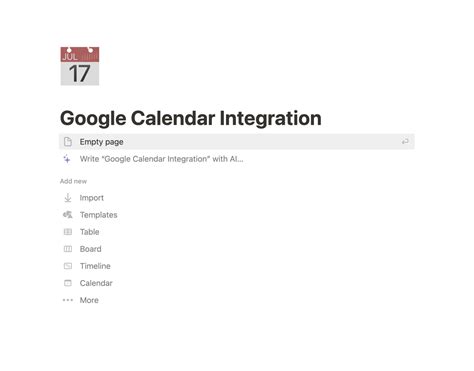 Google Calendar Integration with Notion - EfficiencyNest