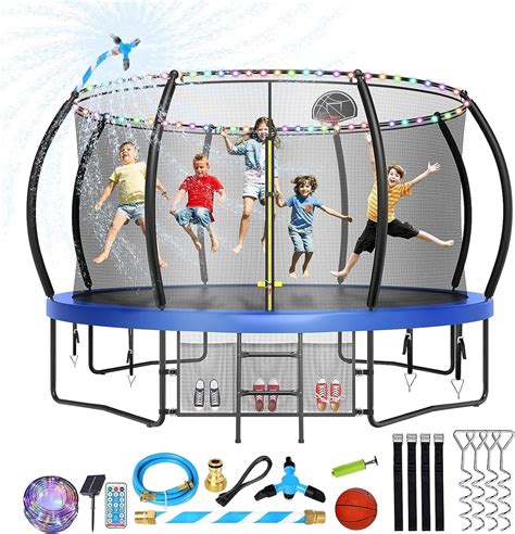 Lyromix 10 12 14 15 16FT Trampoline for Kids and Adults, Outdoor ...