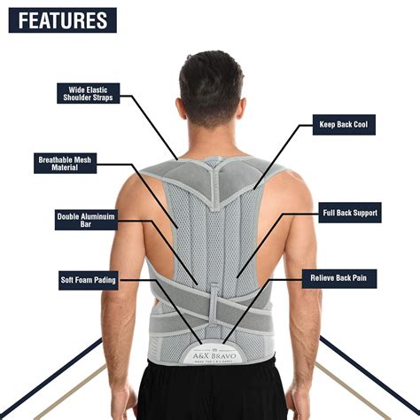Buy A&X Bravo Posture Corrector For Men and Women, Lumbar Support with ...