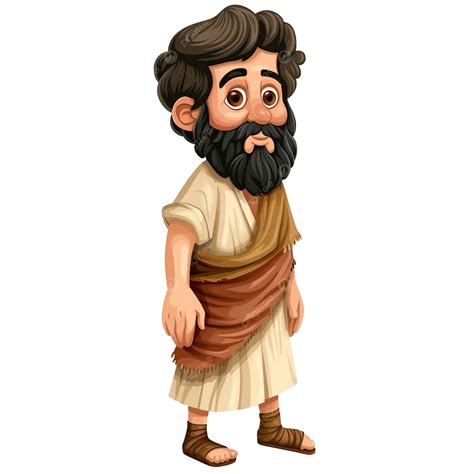 Cartoon Bible Character Adam, Cartoon, Bible, Character PNG Transparent ...