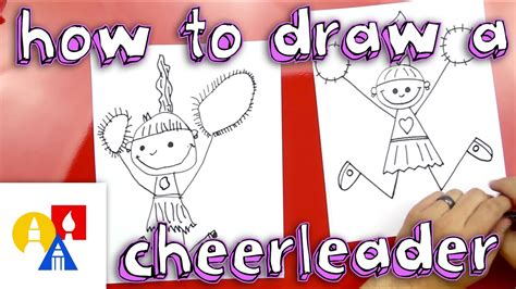 How To Draw A Cheerleader - YouTube