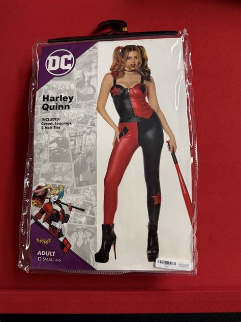 Spirit Halloween Harley Quinn Catsuit Adult Small 4-6… - Gem