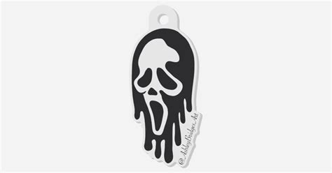Ghostface by Ashley Bridges Art | Keychains | Sticker Mule India