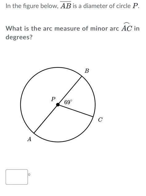Solved: In the figure below, overline AB is a diameter of circle P ...