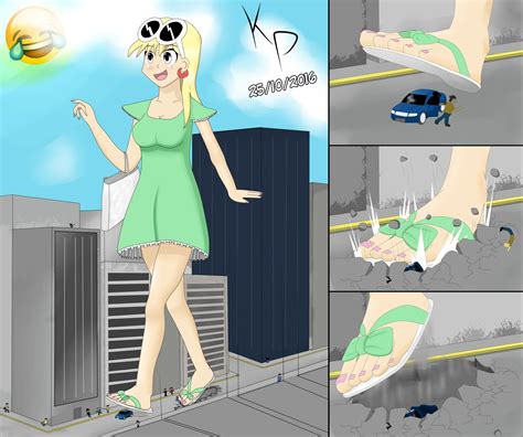 Girl giantess growth comic
