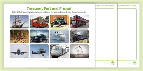 Transport Past and Present Photo Sorting Activity - Twinkl