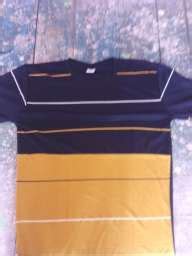 Striped Men Dark Blue, Yellow T-Shirt Price in India - Buy Striped Men ...